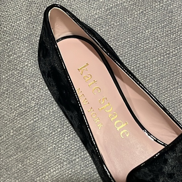 ♠️kate spade Lounge Whiskers Meow Cat Suede Loafers, Black Multi NIB - Picture 10 of 16